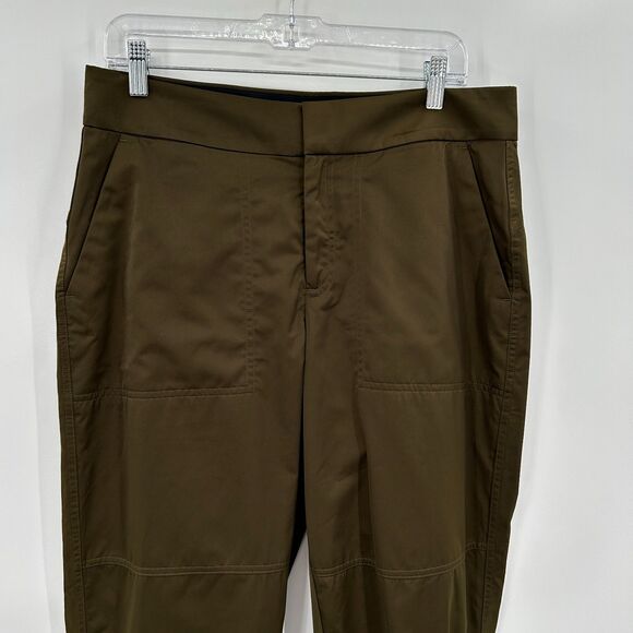 ATHLETA Olive Green High Rise Subtle Shine Radiant Athletic Jogger Pants Size 10 - Picture 4 of 8